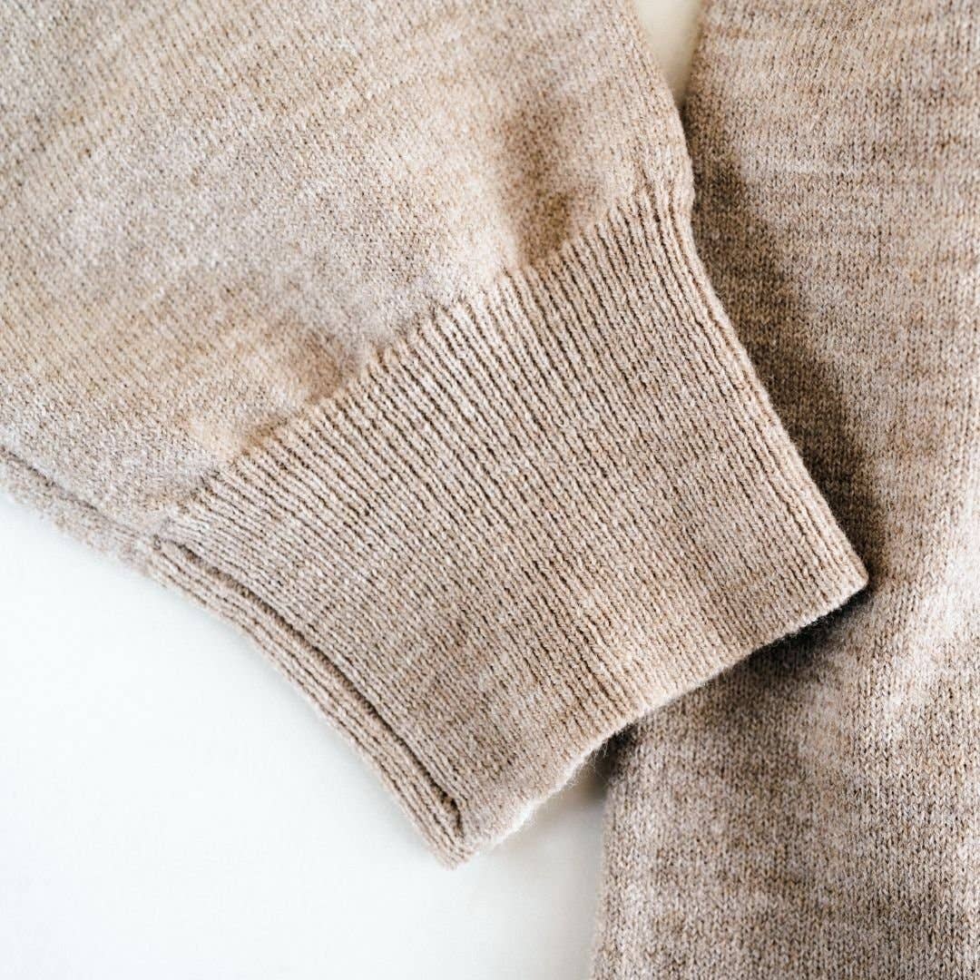 Quarter Zip Sweater Sand - Child