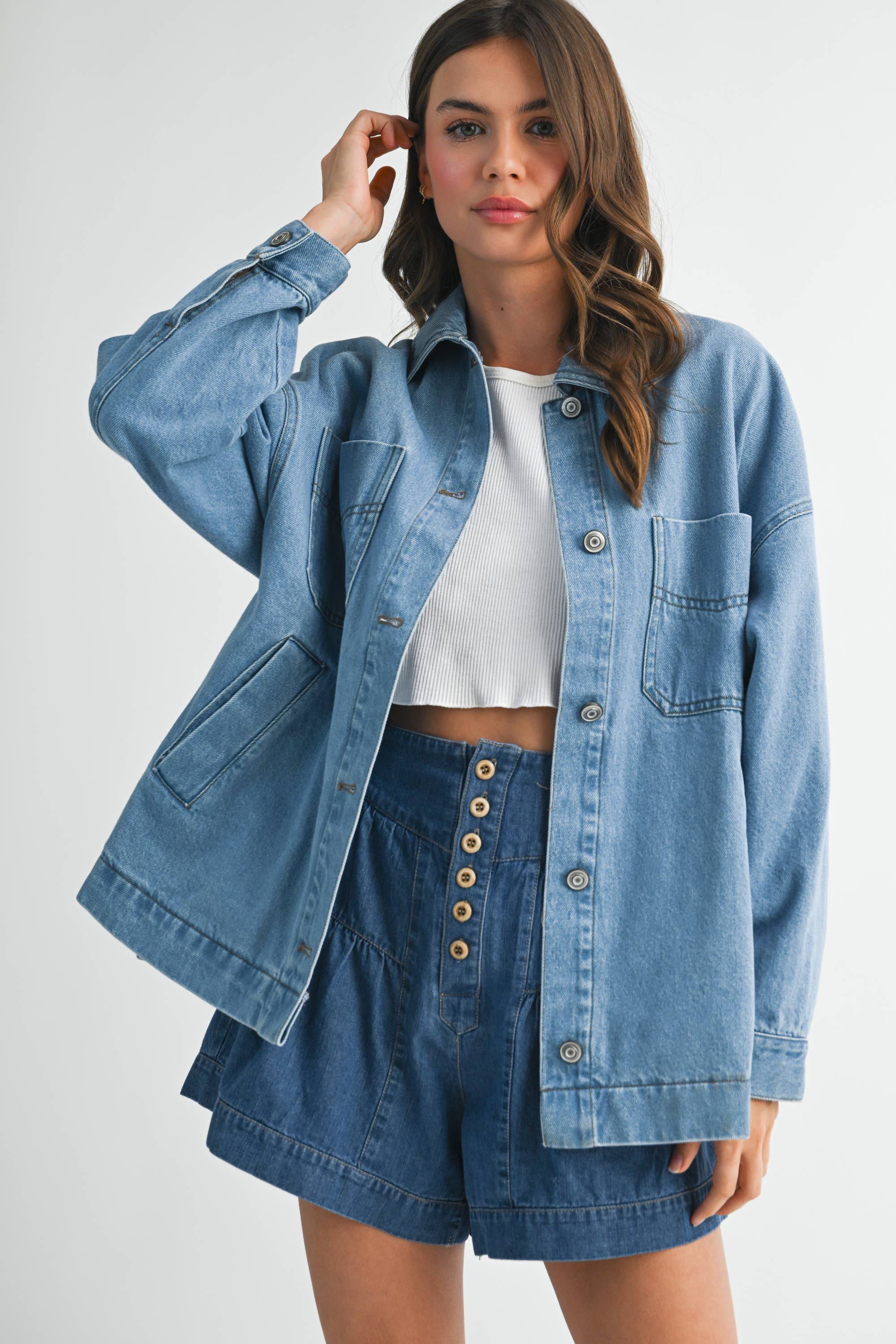 5158GK Relaxed Fit Utility Denim Jacket