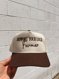 Support Your Local Farmer Embroidered Hat