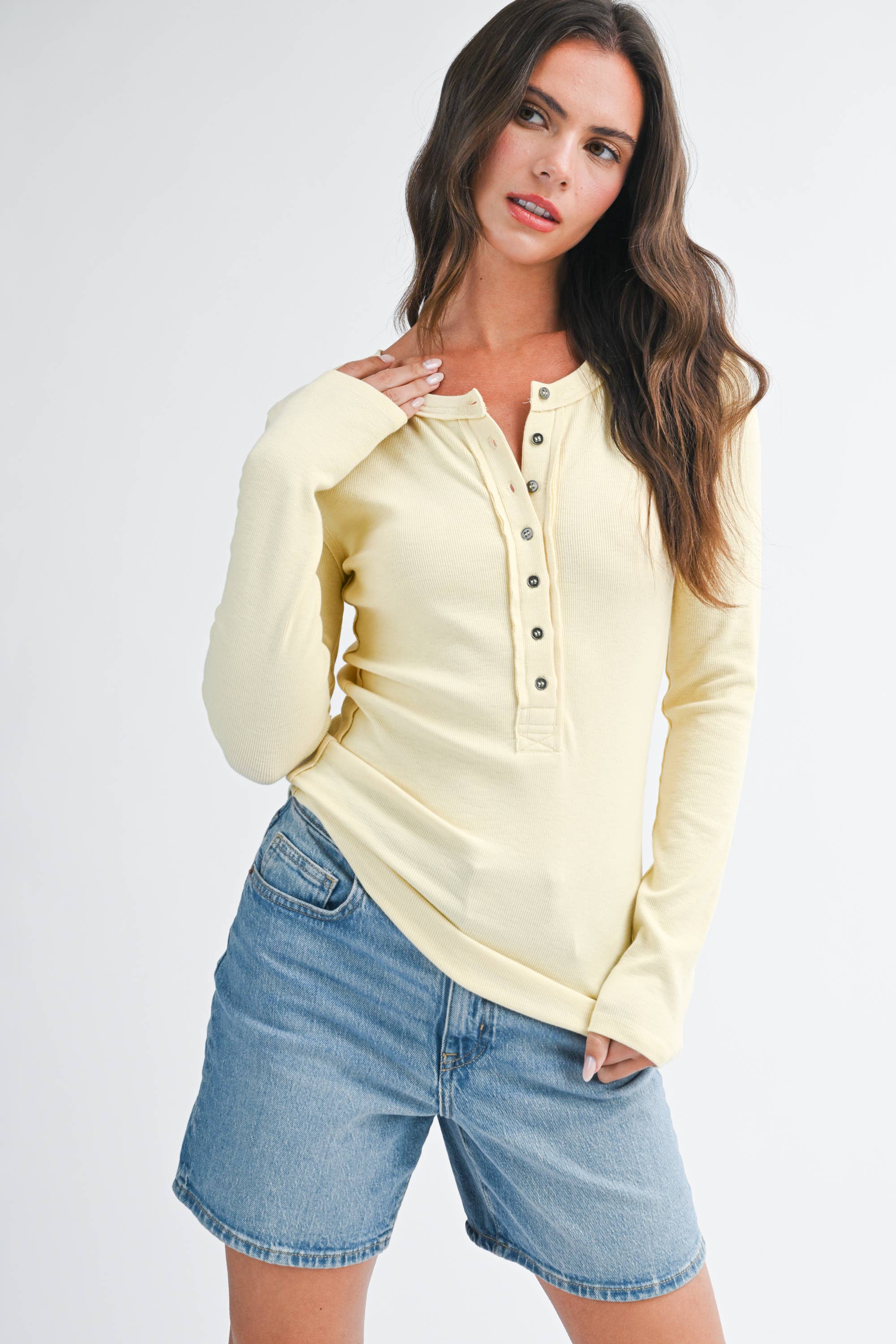 Henley Long Sleeve Top