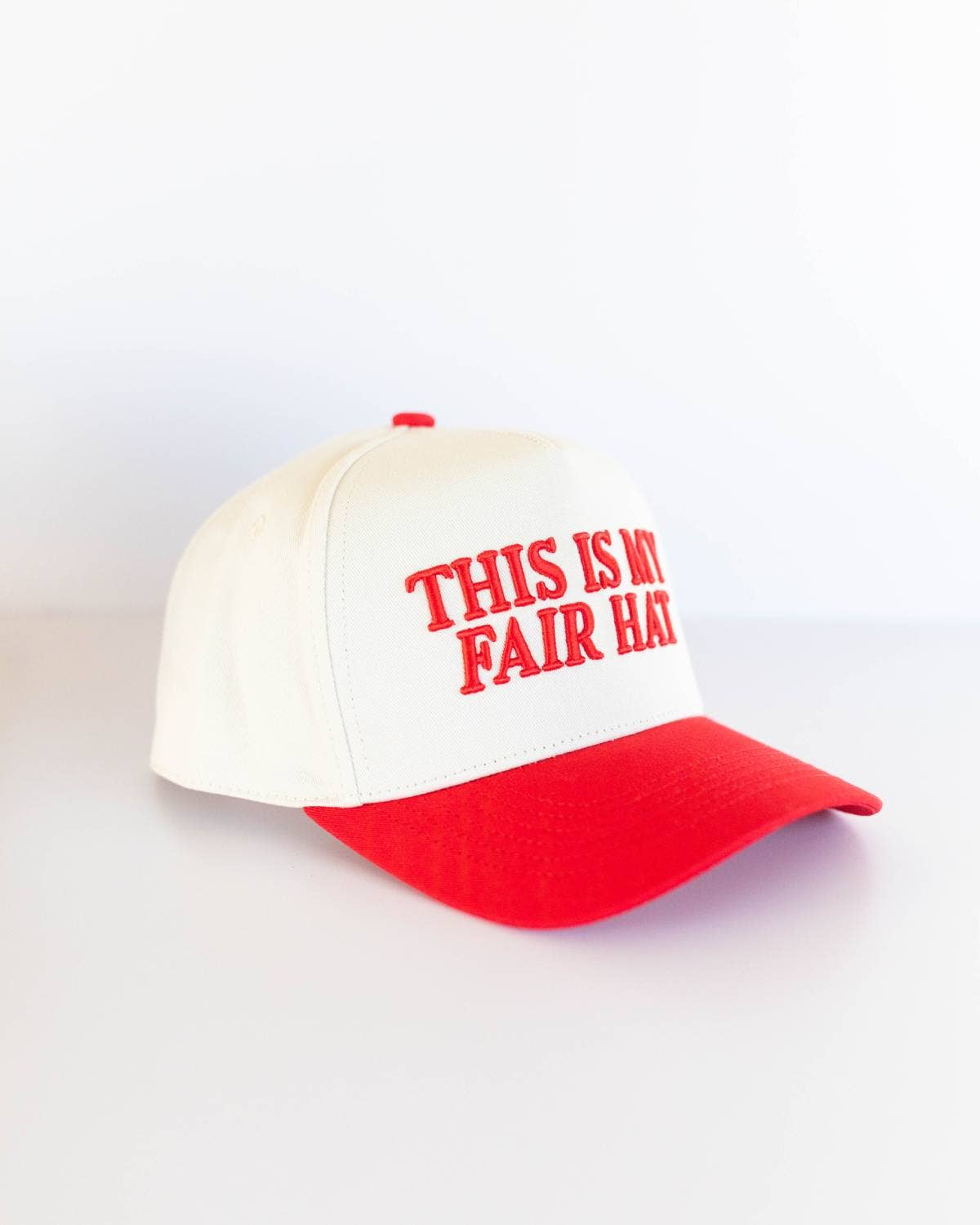 Women's This is My Fair Hat - Red & Cream