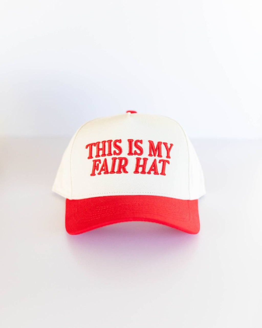 Women's This is My Fair Hat - Red & Cream