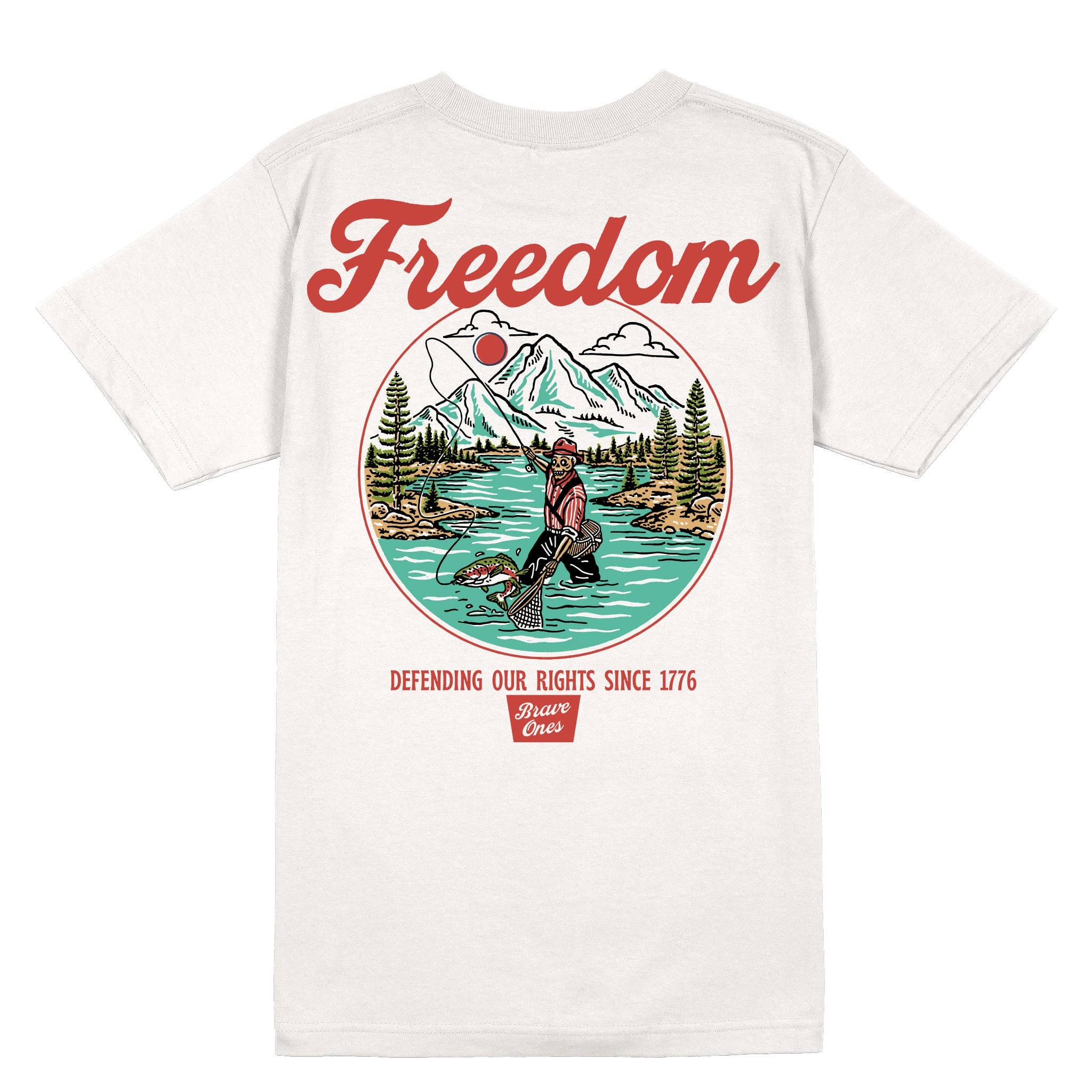 Freedom in the River T-Shirt- Vintage White | The Brave Ones