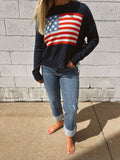 American Flag Lightweight Sweater