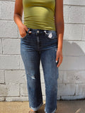 Petra153 MID RISE LOOSE STRAIGHT W/ CUFFED HEM JEANS