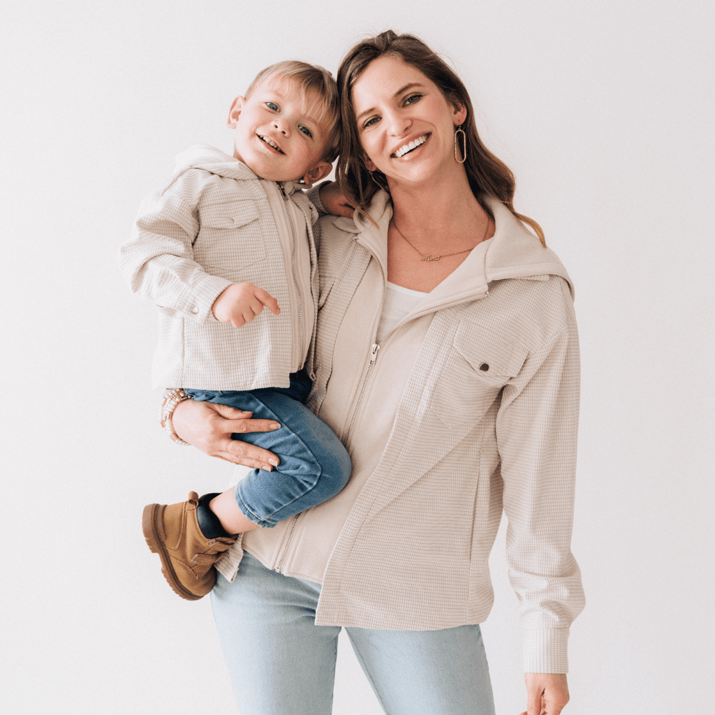 Textured Khaki Jacket - Child