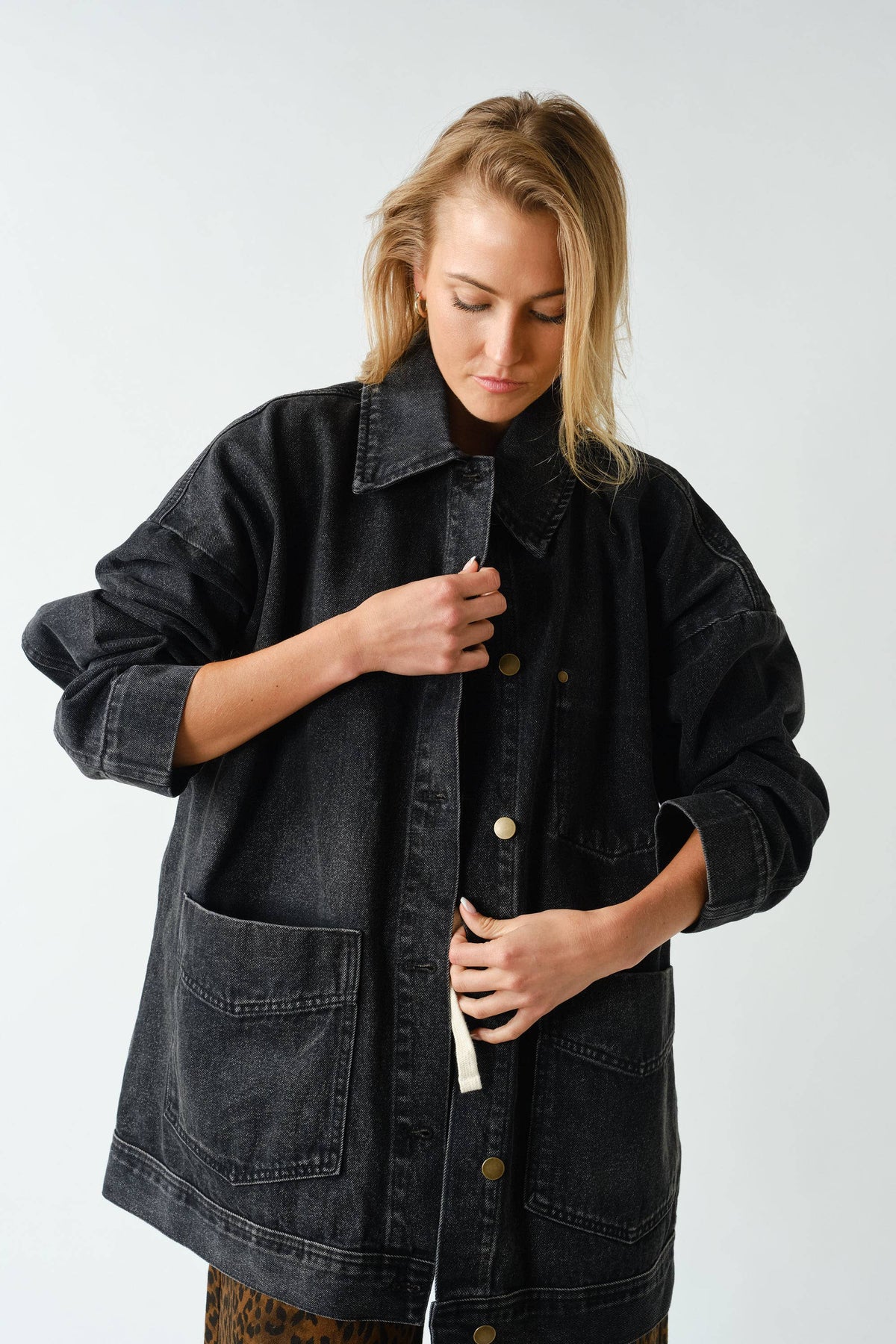 Boxy-Cut Denim Jacket