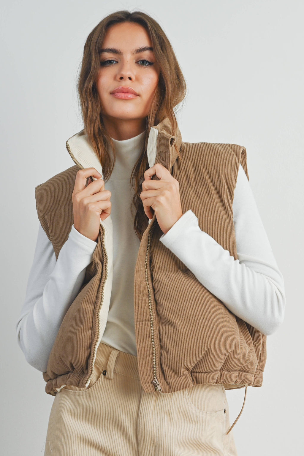 Fall Adoreme Corduroy Puffer Vest