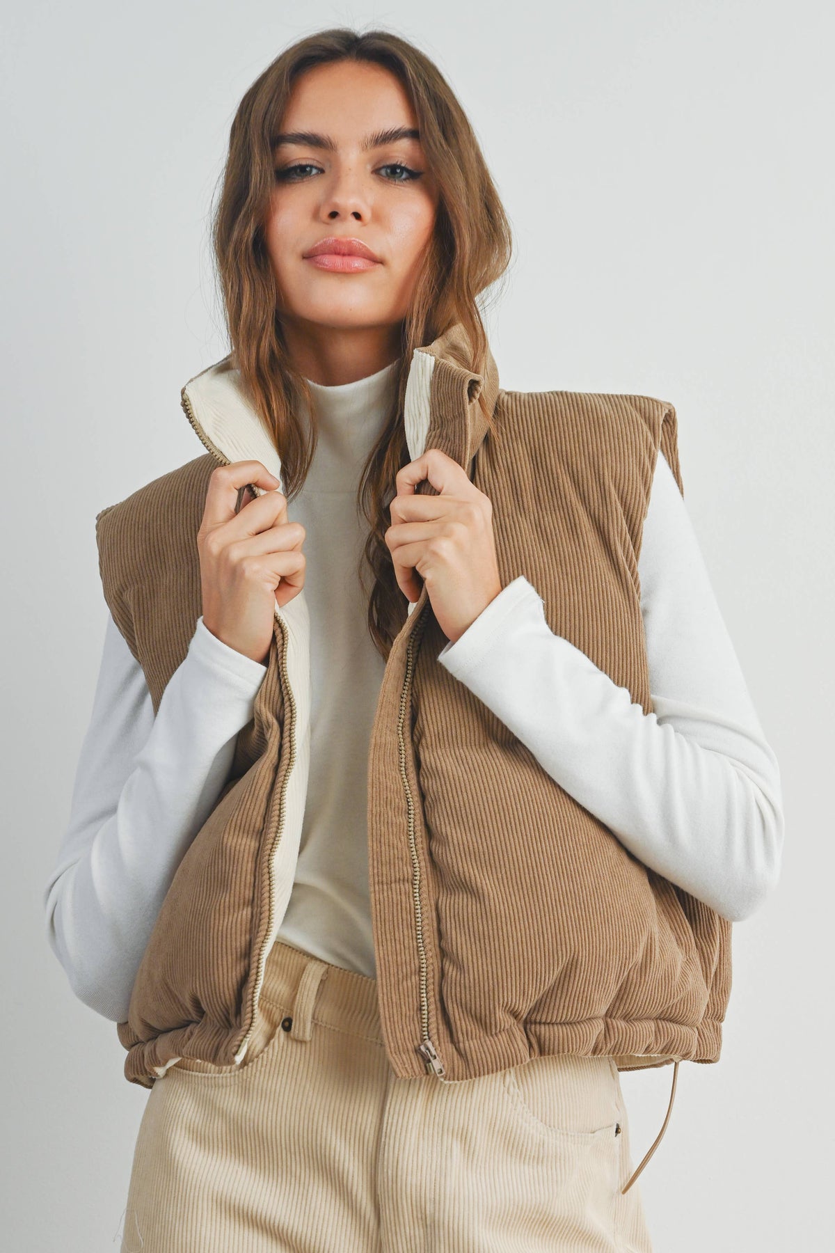 Fall Adoreme Corduroy Puffer Vest